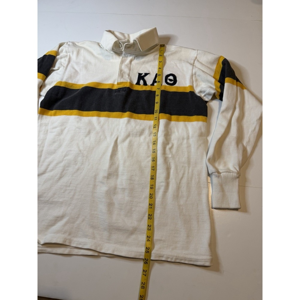 Vintage Kappa Alpha Theta Rugby Polo Shirt Fraternity Size Large - Picture 7 of 7